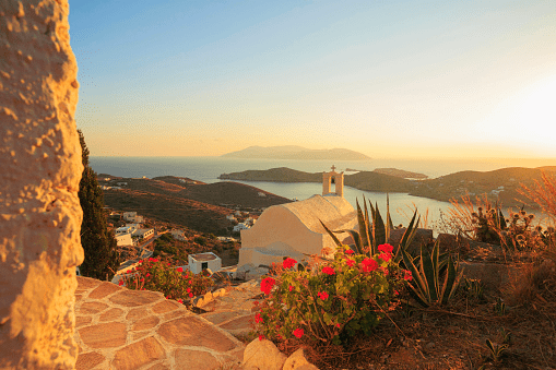Paysage à Ios en Grèce
